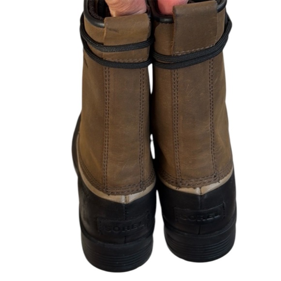 EUC Sorel Leather Emelie 1964 Boots Waterproof
Khaki Black Size 10.5 Rtl. $160 - Picture 7 of 12